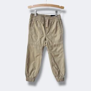 Tommy Hilfiger Pants Boys 4 Khaki Cotton Jogger Chino Pull On Elastic Waist New